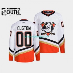 Dětské Hokejový Dres Anaheim Ducks Personalizované Adidas 2022-2023 Reverse Retro Bílý Authentic